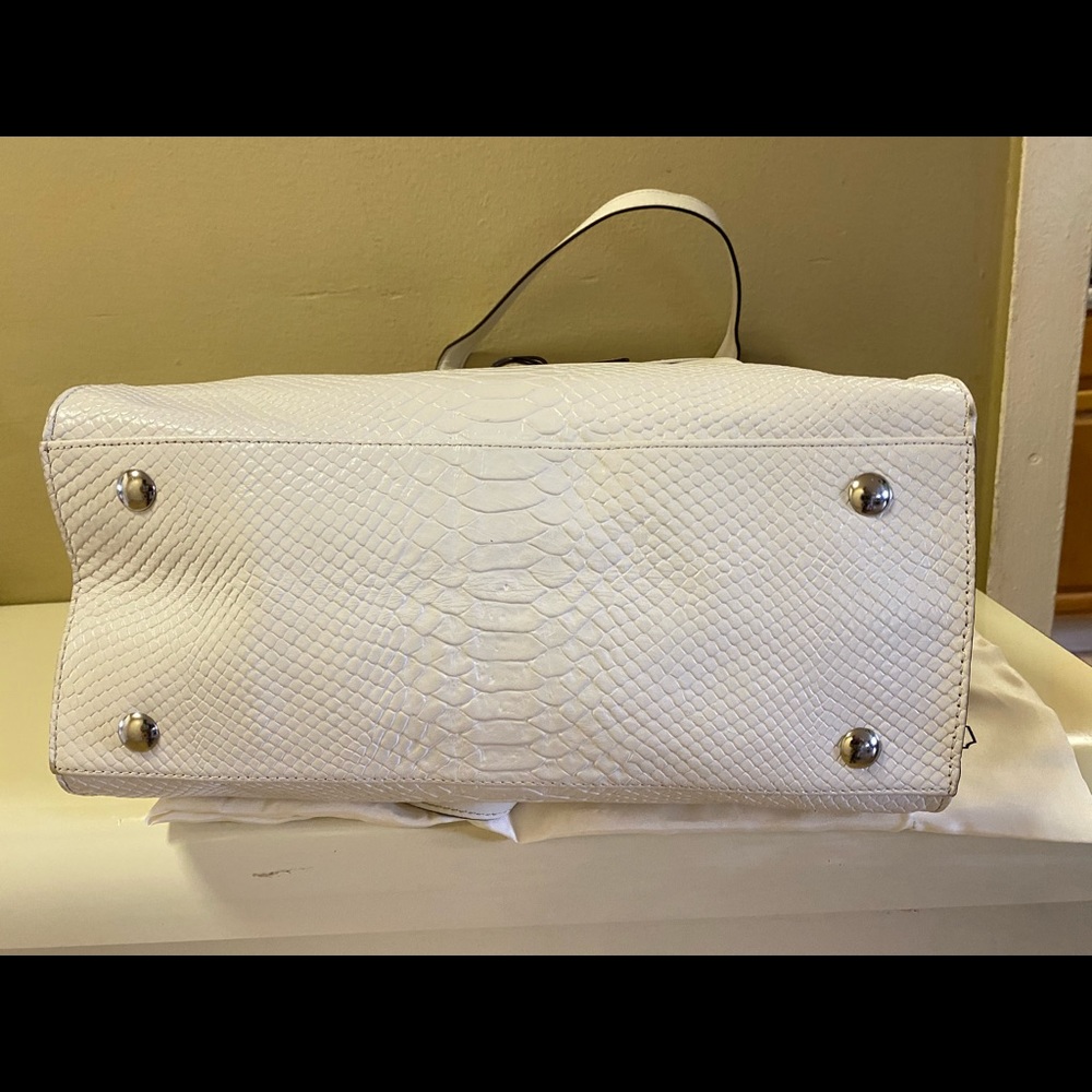 Coach Charlie Python Embossed Leather Shoulder Bag - image 7